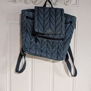 Kate Spade Blue Quilted Backpack
